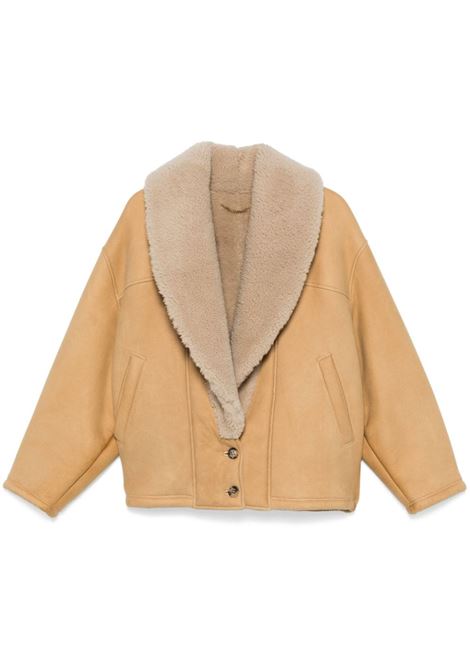 Medium beige leather jacket Golden Goose - women